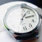 Wristwatch Slava in Chrome Large Case Vintage Wrist Men's Watch