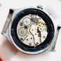 Wristwatch Slava in Chrome Large Case Vintage Wrist Men's Watch