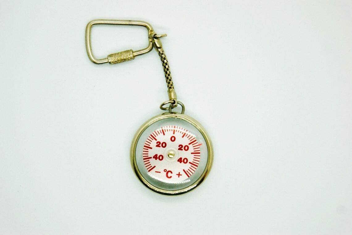 Russian Vintage souvenir Keychain with Thermometer Moscow