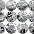 Coin Set Armed Forces of Ukraine 12 Coins of 10 Ukrainian Hryvnia 2018-2021 UNC