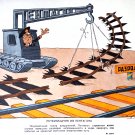 Russian Propaganda Poster Soviet Original Vintage Poster Tracklayer Pentagon 70S