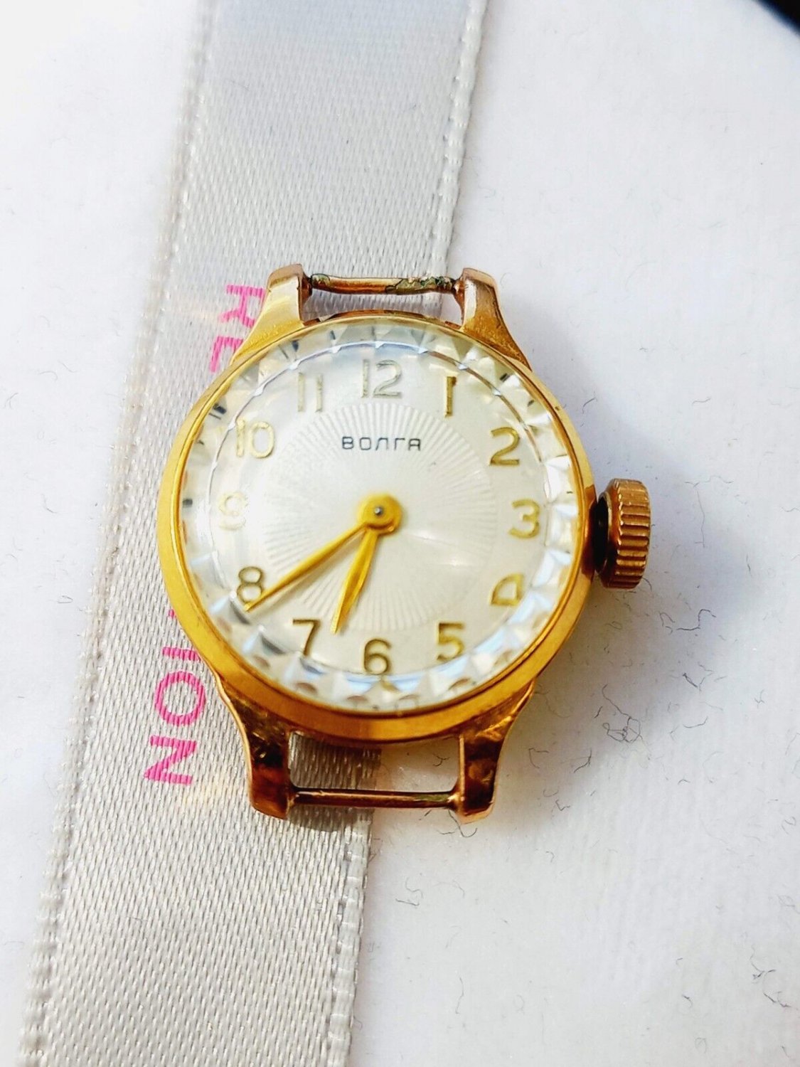 Rare Soviet Volga Watch Ladies Gold Plated Watch Vintage Mechanical Watch