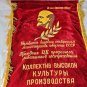 Soviet Banner Flag Pennant Original Soviet Pennant on Velvet Fabric