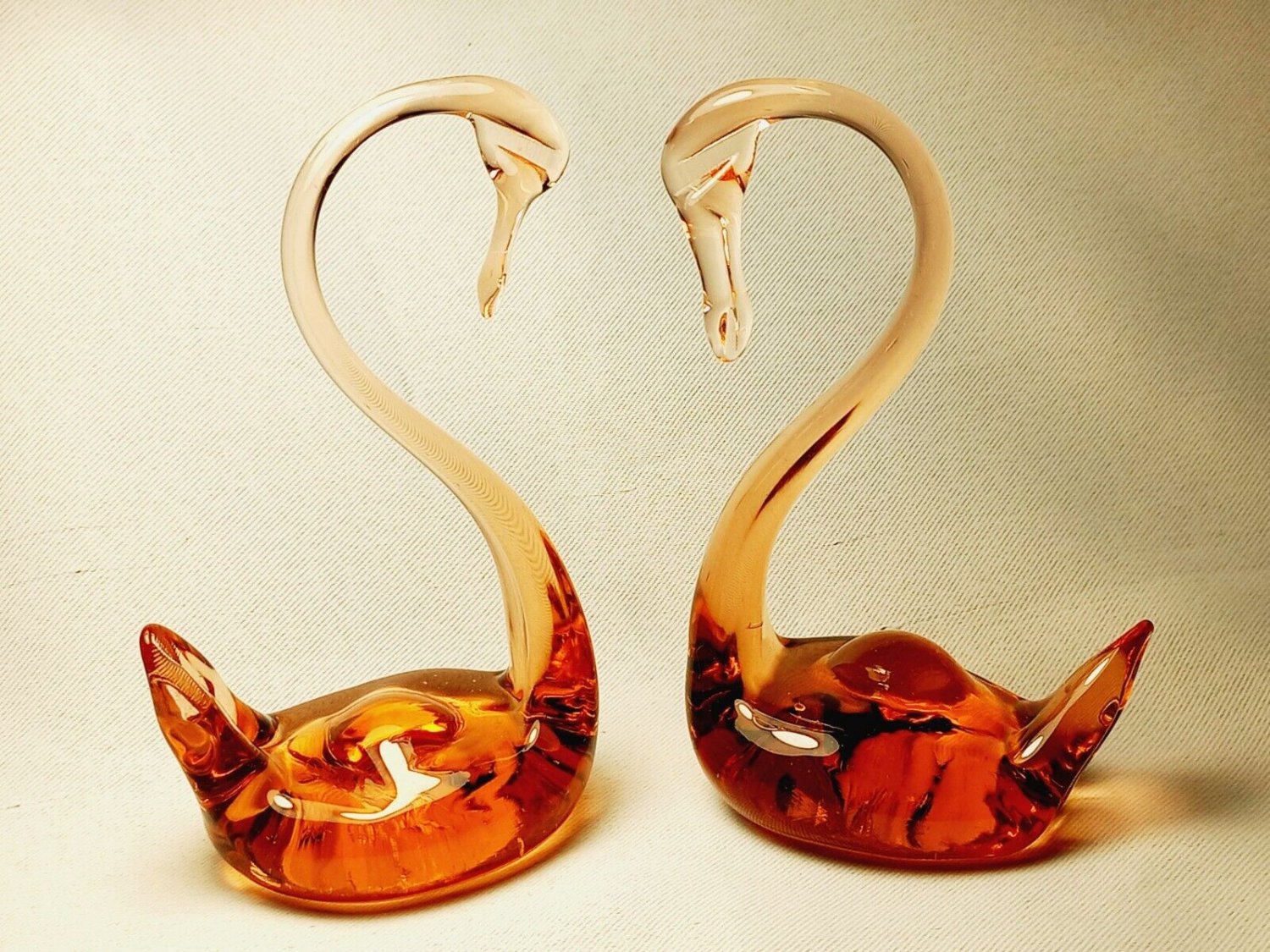 Glass Figurines Swans USSR Rare Soviet Figurines 80s