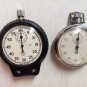 Soviet Stopwatches Agat Two Pieces Lot USSR Russian Working Mechanical Stopwatch