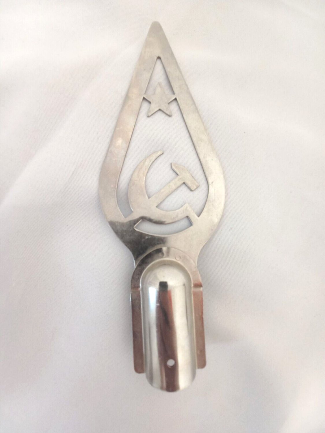 Tip SOVIET FLAG iron pommel USSR flag Star sickle and hammer