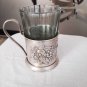 Vintage RARE Russian USSR Tea Glass Cup Holder Podstakannik USSR Melchior 1950