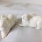 Porcelain Rabbit Figurines Collectible Rare Soviet Figurine 1960s