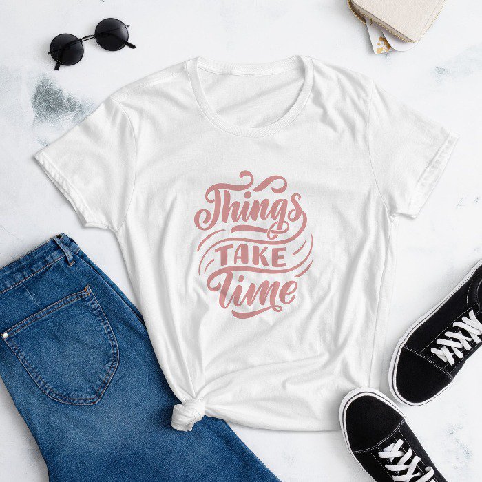 Women's Things Take Time Graphic Print Tee