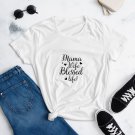Women's Mom Wife Blessed Life Short Sleeve T-shirt