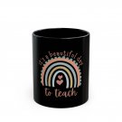Boho Rainbow Teacher Mug Cute Cup for Coffee Lovers Boho Rainbow Teacher Mug Cute Cup for Coffee Lovers