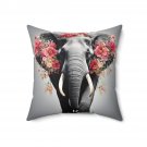 Floral Elephant Decorative Throw Pillow Elephant Gift Home