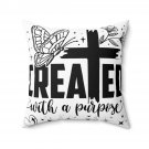 Unique Decorative Throw Pillow Stylish Cross Graphic Design