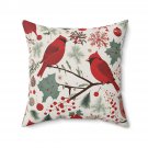 Christmas Red Cardinal Birds Decorative Throw Pillow