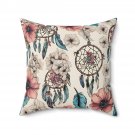 Dream Catcher Decorative Throw Pillow Floral Design