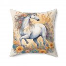 Colorful Unicorn Throw Pillow Kids Magic Graphic Print