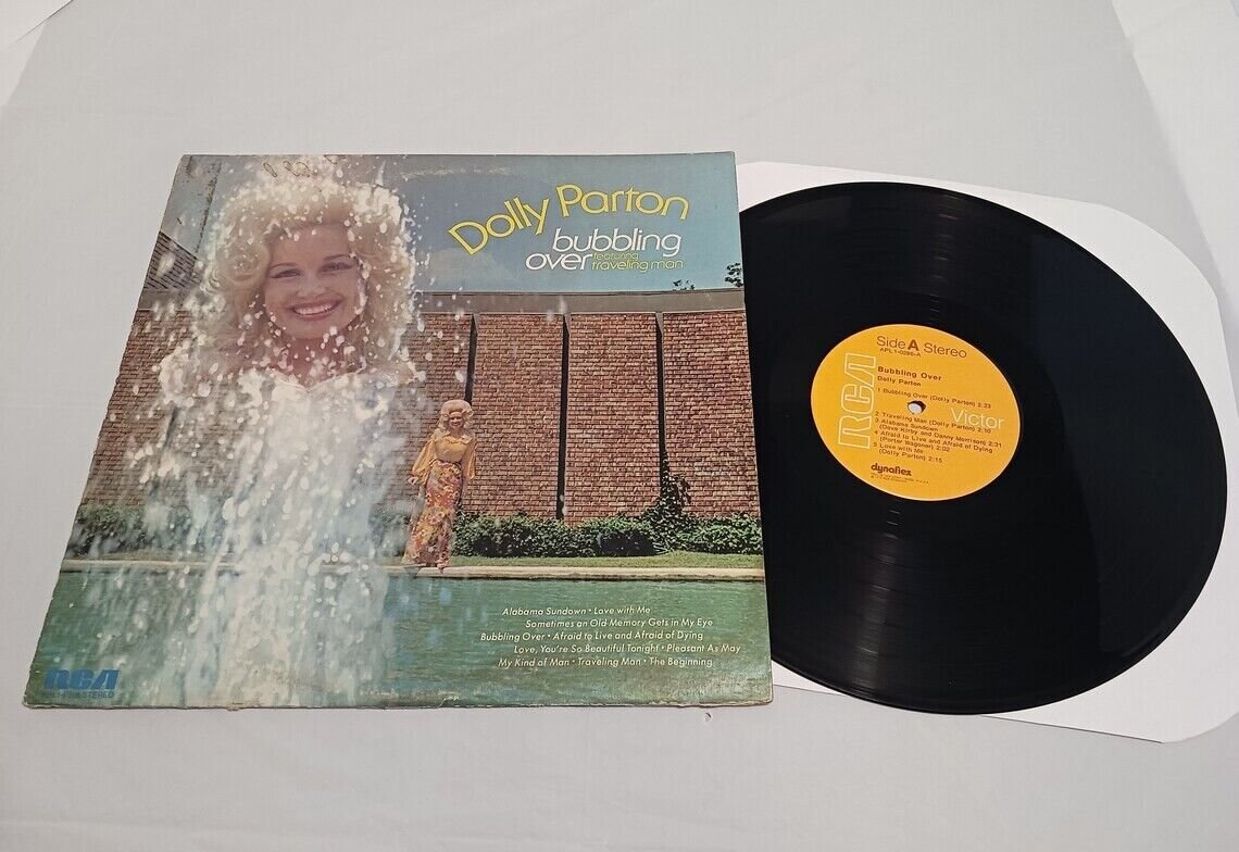 Dolly Parton Bubbling Over Vinyl 1973 Used Record Rare Promo Copy