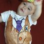Hand Painted Baby Bodysuit Wrapped as Candy- Working 9 to 5 - Gift ready to Give-size 18 months