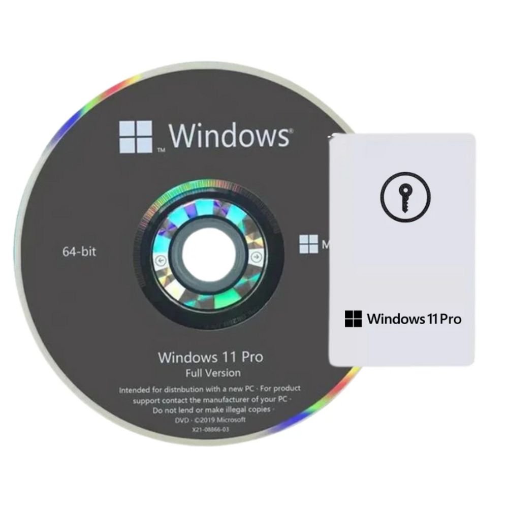 Microsoft Windows 11 Pro 64 Bit DVD Media & Product Key