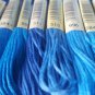 Floss Thread Skein 6 Strands Hand Embroidery Blue Shades Lot 22 Colors CXC