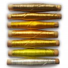 Yellow Thread Bamboo Spools Fly Tying Fishing Flies Rod Building Guide Wrapping