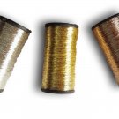 Embroidery Thread Spool Metallic NeedleWork GoldWork Gold Bronze Silver Canvas