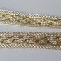 Trim Lace Ribbon Edge Metallic Gold Off White Passementerie Galon Sewing Craft