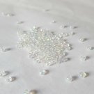 Seed Bead Glass Round Rocailles Iridescent White 15 Gr Spacer Earring