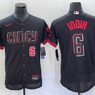 Men's Cincinnati Reds #6 Jonathan India Black 2023 City Connect Authentic Stitched Jersey