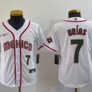Youth's Mexico Baseball #7 Julio Urias White 2023 World Baseball Classic Stitched Jersey
