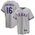 Texas Rangers #16 Travis Jankowski Grey Cool Base Stitched Baseball Jersey