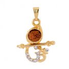 Gold Metal Shiva Rudraksha with OM Pendant for Men and Women