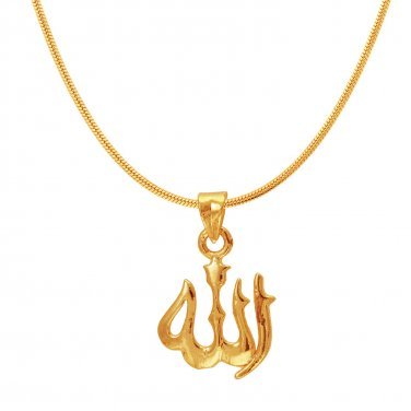 Allah Gold Plated Religious God Pendant for Men & Women
