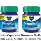 2X Vicks Vaporub Ointment Vaporizing blocked nose cough Nasal headache Relief 50 ml