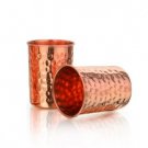 Copper hammered-Glass - Strong & Durable, For Drinking Water 300ml