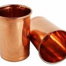 Copper Designer Plain Glass - Strong & Durable, For Drinking Water 300ml