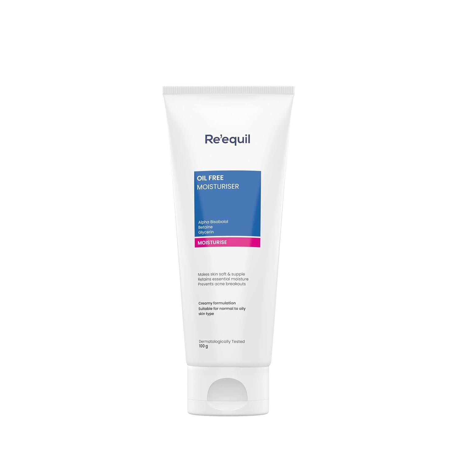 RE' EQUIL Oil Free Moisturiser | Non Sticky Hydration | Lightweight 100 GM