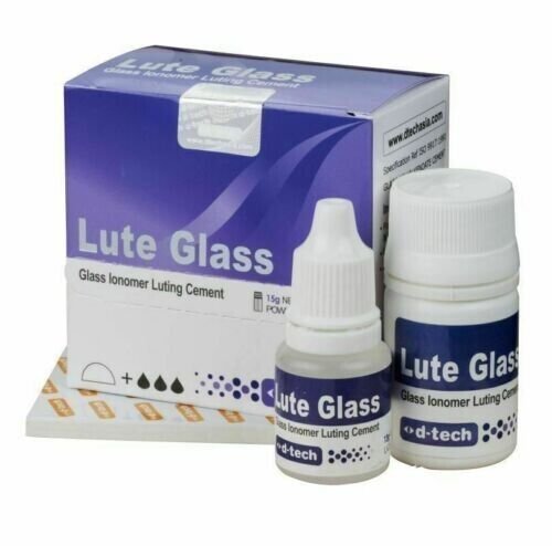 D-Tech Lute Glass Ionomer Luting Cement Type- I, 15gm Powder and 13gm Liquid