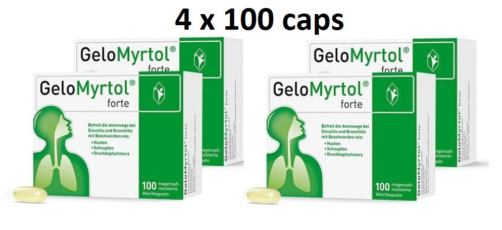 4x 100 GELOMYRTOL FORTE, 300 mg, gastro-resistant soft capsules