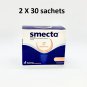 2 x 30 SMECTA Acute & Chronic Diarrhoea Adult & Children 30 sachets - Natural Instant