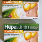 2x 30 HEPASLIMIN & Vitamin D3 For Healthy Liver Helps Digestion Detox 60 Tabs