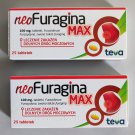 2x NeoFuragina Max 0.1g x 25 tabs Urinary Tract Infection Furaginum 2x NeoFuragina Max 0.1g x 25 tabs Urinary Tract Infection Furaginum