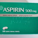 BAYER aspirin 500mg - 100 Tabs - Pain Relief - Made in Germany BAYER aspirin 500mg - 100 Tabs - Pain Relief - Made in Germany