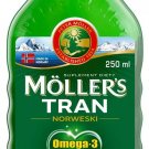 Möller's Norwegian Cod Liver Oil 250ml Apple Flavour / Omega-3 DHA EPA D3