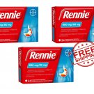 3 pack/72 Tablets Rennie (680 mg/80 mg) Heartburn & Indigestion Relief