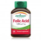 Jamieson Folic Acid 1000 Mcg N100 Pre-Pregnancy Nutrient Reduce Risk Tube Defect Jamieson Folic Acid 1000 Mcg N100 Pre-Pregnancy Nutrient Reduce Risk Tube Defect
