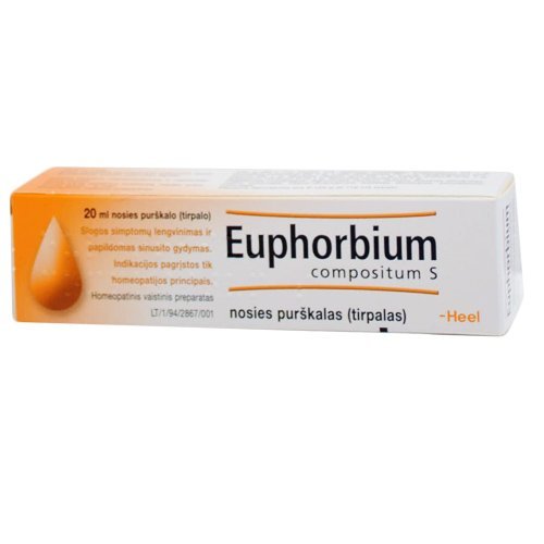 2x 20 ml Euphorbium Compositum S Homeopathic nasal spray