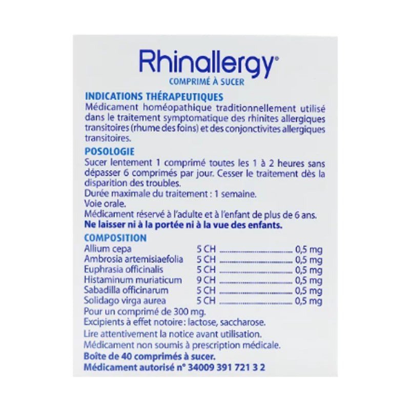 Rhinallergy - 40 tablets - BOIRON