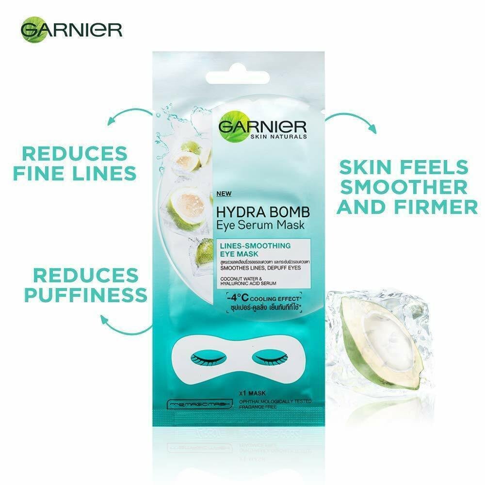 GARNIER Coconut Water and Hyaluronic Acid Hydra Bomb Eye Serum Mask 6G