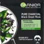 3X Garnier Naturals Black Serum Mask Hyaluron Black Tea Mattifying Hydrating
